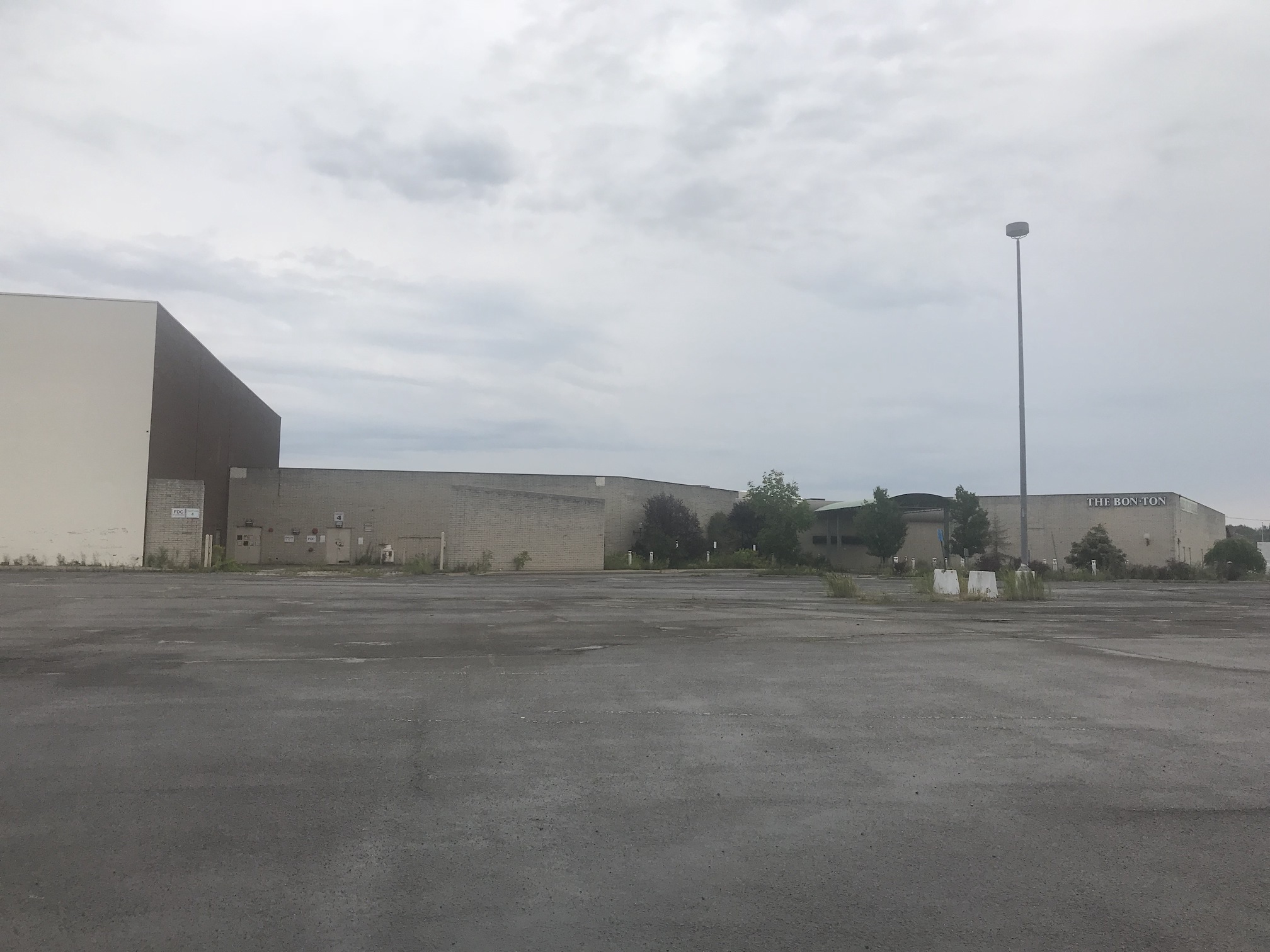 Scenes from outside the vacant Summit Mall. The Bon Ton closed its doors this week, while Sears closed earlier this month, and all other tenants ended operations several years ago. (Photos by David Yarger)